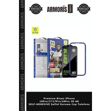 Armoris Premium Blueo iPhone 16PRO/17/17PRO/18PRO 3D Ar Self-Adhesıve Şeffaf Koruma Cep Telefonu