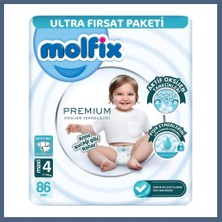 Bezos Premium Bebek Bezi Ultra Fırsat Paketi 4 Beden 7-14 kg 86 Adet BZS10