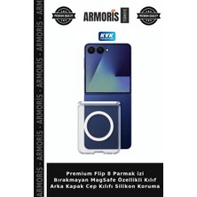 Armoris Premium Flip 8 Parmak Izi Bırakmayan Magsafe Özellikli Kılıf Arka Kapak Cep Kılıfı Silikon Koruma