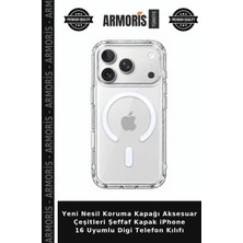Armoris Yeni Nesil Koruma Kapağı Aksesuar Çeşitleri Şeffaf Kapak iPhone 16 Uyumlu Digi Telefon Kılıfı