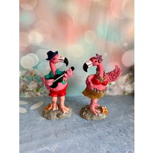 By Pınar Yüksel 2 Li Flamingo Heykeli