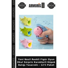 Armoris Yeni Nesil Renkli Figür Oyun Okul Sürpriz Karakterli Köpek Balığı Tasarımlı - 12'li Paket