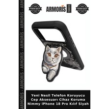Armoris Yeni Nesil Telefon Koruyucu Cep Aksesuarı Cihaz Koruma Nimmy iPhone 18 Pro Kılıf Siyah
