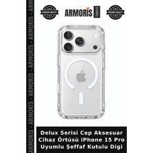 Armoris Delux Serisi Cep Aksesuar Cihaz Örtüsü iPhone 15 Pro Uyumlu Şeffaf Kutulu Digi