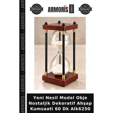 Armoris Yeni Nesil Model Obje Nostaljik Dekoratif Ahşap Kumsaati 60 Dk ALK6250