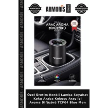 Armoris Özel Üretim Renkli Lamba Seyahat Koku Araba Kokusu Araç Içi Aroma Difüzörü TCF04 Blue Men