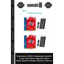 Armoris Premium Coteci Nintendo Switch 2 Joy-Con Şarjlı Aparatı Oyun Aleti Konsol Eşyası Oyuncu Gereci