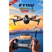 Rose Teknoloji Ekranlı Kumanda Hız Ayarlı ve Yük Taşıma Bırakma Özellikli Uzun Menzilli ve Uzun Pil Ömürlü 2 Bataryalı Taşıma Çantalı Drone