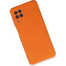 Bezos Samsung Galaxy A22 Uyumlu Kılıf Nano Içi Kadife Silikon - Turuncu BZS10