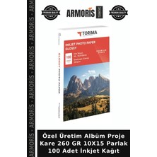 Armoris Özel Üretim Albüm Proje Kare 260 gr 10X15 Parlak 100 Adet Inkjet Kağıt