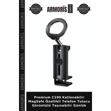 Armoris Premium C190 Katlanabilir Magsafe Özellikli Telefon Tutucu Görüntülü Taşınabilir Günlük