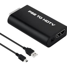 Str Store G300 Ps2'den Hdmi'a Çevirici Adaptör Hdtv 3,5 mm Ses Çıkışlı Mini Usb'den Usb'ye Kablo ile Güç Alır Ps2 Slim Desteklemez