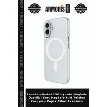 Armoris Premium Redmi 13C Uyumlu Magsafe Özellikli Sert Magsafe Kılıf Telefon Koruyucu Kapak Cihaz Aksesuarı