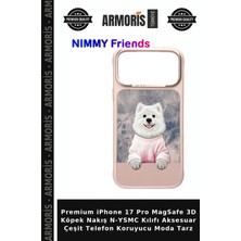 Armoris Premium iPhone 17 Pro Magsafe 3D Köpek Nakış N-Ysmc Kılıfı Aksesuar Çeşit Telefon Koruyucu Moda Tarz