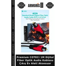 Armoris Premium Coteci 1m Dijital Fiber Optik Audio Kablosu Çıkış Ev Aleti Aksesuar