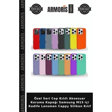 Armoris Özel Seri Cep Kılıfı Aksesuar Koruma Kapağı Samsung M15 Içi Kadife Lansman Cappy Silikon Kılıf