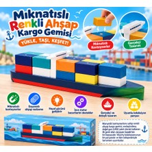 HemenGo Mıknatıslı Renkli Ahşap Kargo Gemisi Hmngoakllıbyi