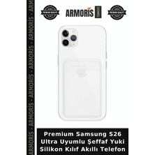 Armoris Premium Samsung S26 Ultra Uyumlu Şeffaf Yuki Silikon Kılıf Akıllı Telefon