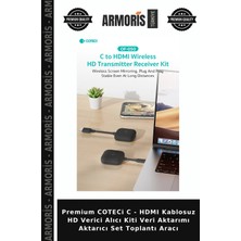 Armoris Premium Coteci C - HDMI Kablosuz Hd Verici Alıcı Kiti Veri Aktarımı Aktarıcı Set Toplantı Aracı