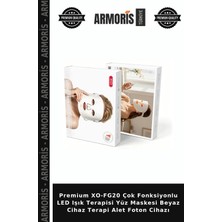 Armoris Premium XO-FG20 Çok Fonksiyonlu LED Işık Terapisi Yüz Maskesi Beyaz Cihaz Terapi Alet Foton Cihazı
