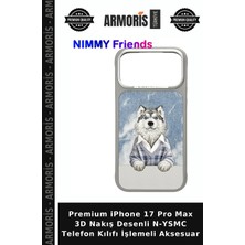 Armoris Premium iPhone 17 Pro Max 3D Nakış Desenli N-Ysmc Telefon Kılıfı Işlemeli Aksesuar