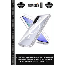 Armoris Premium Samsung S26 Ultra Uyumlu Magsafe Özellikli Şeffaf Iq Silikon Kılıf Telefon Gereci Cep Kılıfı