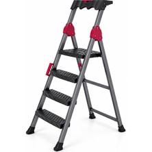 Bezos 3+1 Basamaklı Metal Merdiven - 150 kg Taşıma Kapasiteli BZS10