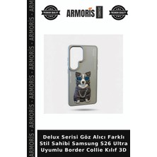 Armoris Delux Serisi Göz Alıcı Farklı Stil Sahibi Samsung S26 Ultra Uyumlu Border Collie Kılıf 3D