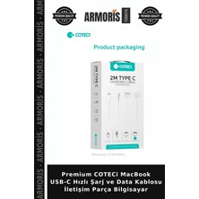 Armoris Premium Coteci MacBook Usb-C Hızlı Şarj ve Data Kablosu Iletişim Parça Bilgisayar