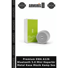 Armoris Premium Ewa A126 Bluetooth 5.0 Mini Hoparlör Metal Kasa Müzik Kamp Ses