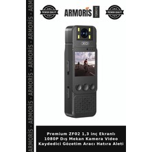 Armoris Premium ZF02 1,3 Inç Ekranlı 1080P Dış Mekan Kamera Video Kaydedici Gözetim Aracı Hatıra Aleti