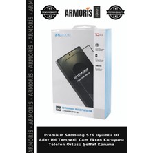 Armoris Premium Samsung S26 Uyumlu 10 Adet Hd Temperli Cam Ekran Koruyucu Telefon Örtüsü Şeffaf Koruma