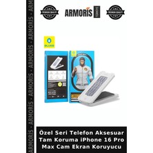 Armoris Özel Seri Telefon Aksesuar Tam Koruma iPhone 16 Pro Max Cam Ekran Koruyucu