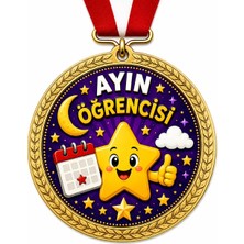 Lider Baskı 5 Adet Ayın Öğrencisi Madalyası - Dijital Baskılı  Madalya