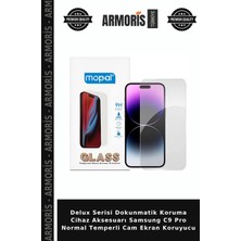 Armoris Delux Serisi Dokunmatik Koruma Cihaz Aksesuarı Samsung C9 Pro Normal Temperli Cam Ekran Koruyucu