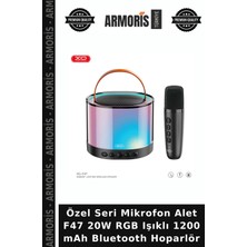 Armoris Özel Seri Mikrofon Alet F47 20W Rgb Işıklı 1200 Mah Bluetooth Hoparlör
