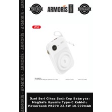 Armoris Özel Seri Cihaz Şarjı Cep Bataryası Magsafe Uyumlu Type-C Kablolu Powerbank PR270 22.5W 10.000MAH