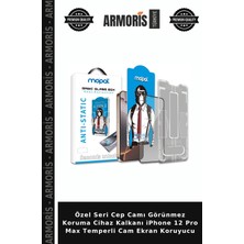 Armoris Özel Seri Cep Camı Görünmez Koruma Cihaz Kalkanı iPhone 12 Pro Max Temperli Cam Ekran Koruyucu
