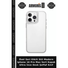 Armoris Özel Seri Etkili Stil Modern Iphone 16 Pro Max Sert Kapak Ultra Ince Desk Şeffaf Kılıf