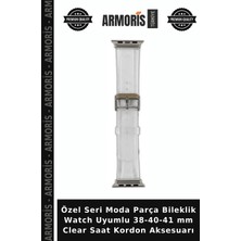 Armoris Özel Seri Moda Parça Bileklik Watch Uyumlu 38-40-41 mm Clear Saat Kordon Aksesuarı
