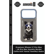 Armoris Premium iPhone 17 Pro Max / 18 Pro Max Uyumlu Border Collie Kılıf Yenisi Yenilikçi Kadın