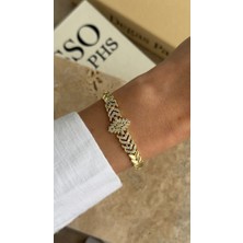 İrem Yıldız 14K Kuyumcu Model Gold Kararmaz Bilekli