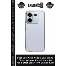 Armoris Özel Seri Arka Kapak Cep Ürünü Cihaz Koruma Redmi Note 10 Pro Şeffaf Clear Tpu Silikon Kılıf