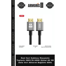 Armoris Özel Seri Kablosu Masaüstü Toplantı GB017B HDMI Dijital 4K 5m Data Veri Aktarım Bağlantı 60Hz