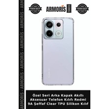Armoris Özel Seri Arka Kapak Akıllı Aksesuar Telefon Kılıfı Redmi 9A Şeffaf Clear Tpu Silikon Kılıf
