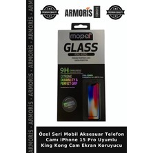 Armoris Özel Seri Mobil Aksesuar Telefon Camı iPhone 15 Pro Uyumlu King Kong Cam Ekran Koruyucu