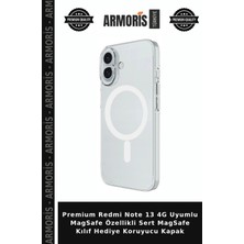 Armoris Premium Redmi Note 13 4g Uyumlu Magsafe Özellikli Sert Magsafe Kılıf Hediye Koruyucu Kapak