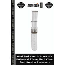 Armoris Özel Seri Yenilik Erkek Şık Universal 22MM Pimli Clear Saat Kordon Aksesuarı