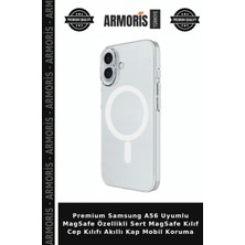 Armoris Premium Samsung A56 Uyumlu Magsafe Özellikli Sert Magsafe Kılıf Cep Kılıfı Akıllı Kap Mobil Koruma