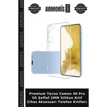 Armoris Premium Tecno Camon 40 Pro 5g Şeffaf 2mm Silikon Kılıf Cihaz Aksesuarı Telefon Kılıfları
